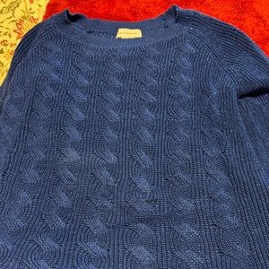 Liz Claiborne Navy Cable Knit Sweater